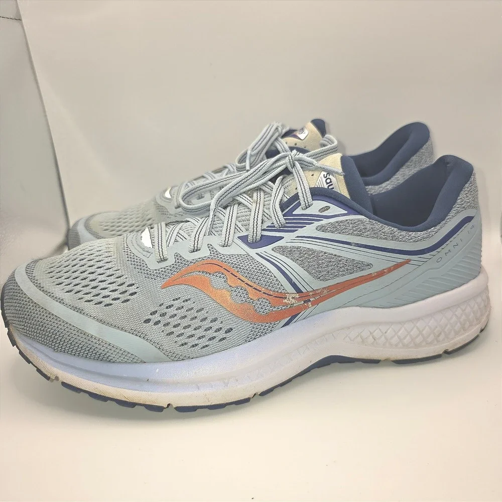 Saucony Omni 19 Womens Running Shoes Light Blue Silver Copper  S20592-25